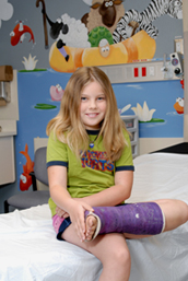 Image of a patient with a cast